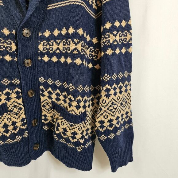NWT J.Crew Wool Blend Fair Isle Cardigan Sweater - Size L - Picture 5 of 8